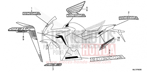 MARKE (1) CBR650FAJ de 2018